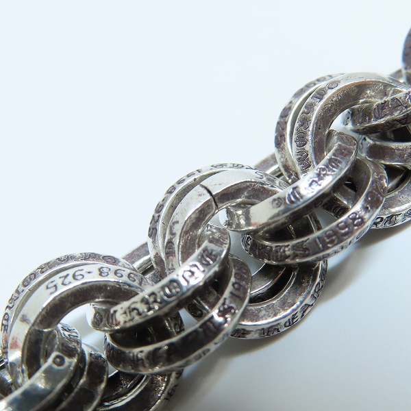 実際に弊社で買取させて頂いたCHROME HEARTS/クロムハーツ オールド刻印 Double B Ring Bracelet/ダブルB リング ブレスレットの画像 8枚目