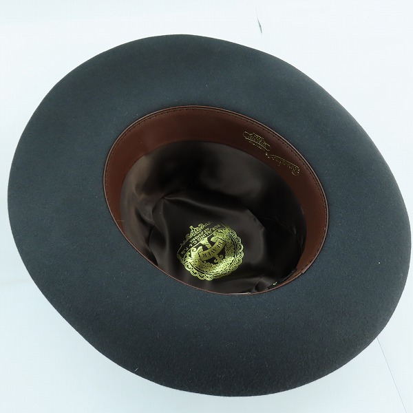 実際に弊社で買取させて頂いたBorsalino/ボルサリーノ BEAVER/ビーバ フェルト ハット/59の画像 5枚目
