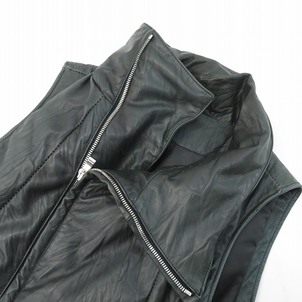 実際に弊社で買取させて頂いたincarnation/インカネーション CALF LEATHER/カーフレザー ジップアップ ベスト/Sの画像 4枚目