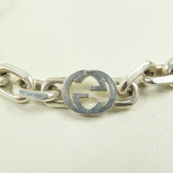 実際に弊社で買取させて頂いたGUCCI/グッチ インターロッキングG シルバー チェーンブレスレット ‎620798 J8400 0811の画像 1枚目