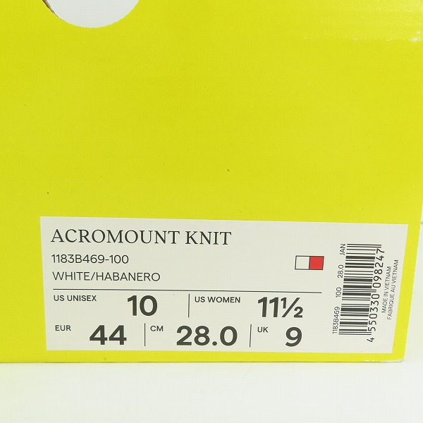 実際に弊社で買取させて頂いたOnitsuka Tiger/オニツカタイガー ACROMOUNT KNIT スニーカー 1183B469 /28の画像 9枚目