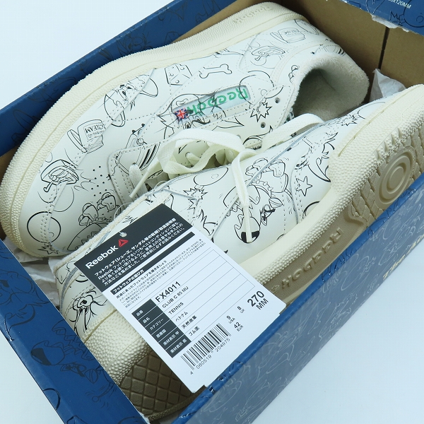 実際に弊社で買取させて頂いたReebok×Tom And Jerry/リーボック×トムとジェリーClub C All-Over/クラブC オールオーバー FX4011/27.0の画像 7枚目
