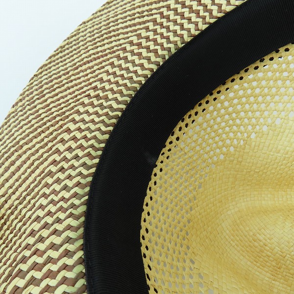 実際に弊社で買取させて頂いたBorsalino/ボルサリーノ 中折れハット リボン/60の画像 8枚目