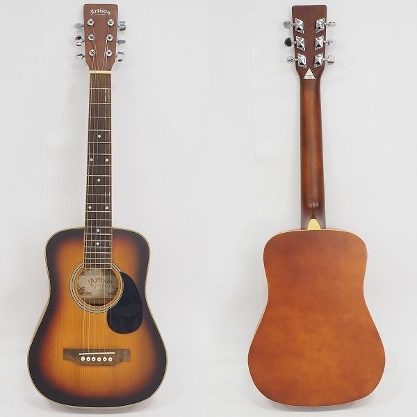 実際に弊社で買取させて頂いた★Artisan/アーチサン CK-50F/3TS ミニアコースティックギター/ミニアコギ ケース付　の画像 1枚目