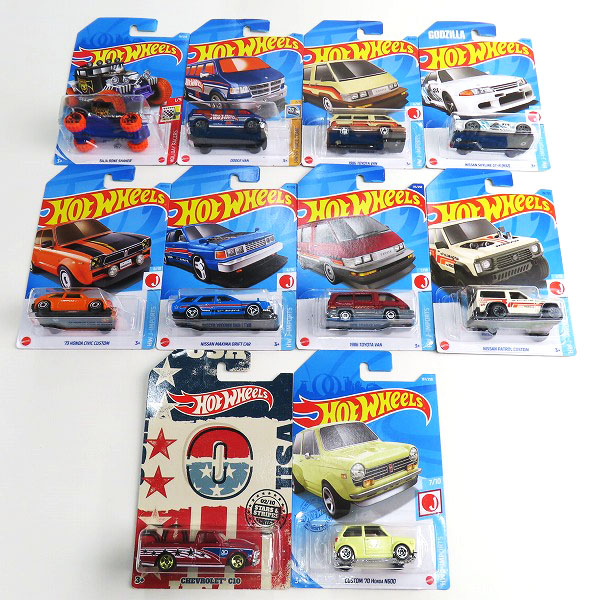 実際に弊社で買取させて頂いた【おまとめ/未開封】Hot Wheels/ホットウィール 73 HONDA CIVIC CUSTOM/CHEVROLET C10/SKYLINE GT-R R32/BAJA BONE SHAKER 他