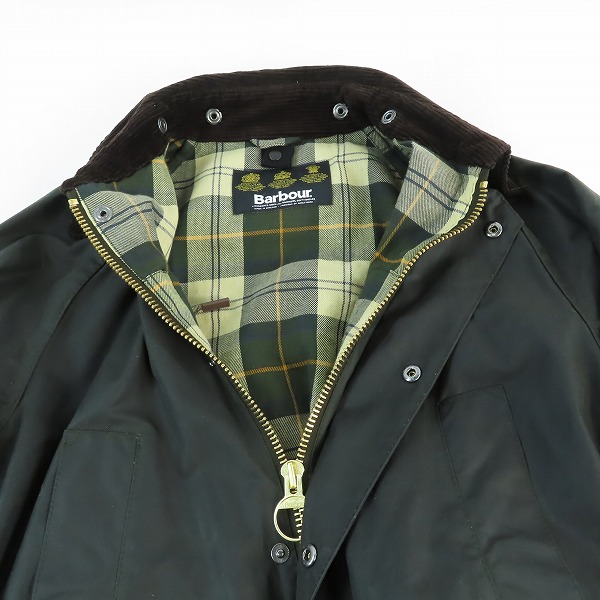 実際に弊社で買取させて頂いたBarbour/バブアー 21AW BEDALE SL オイルドジャケット 2102051/38の画像 2枚目