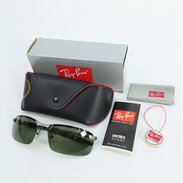 実際に弊社で買取させて頂いたRay-Ban/レイバン サイドウォークメタル アビエーター 偏光 サングラス/アイウェア RB3043の画像 9枚目