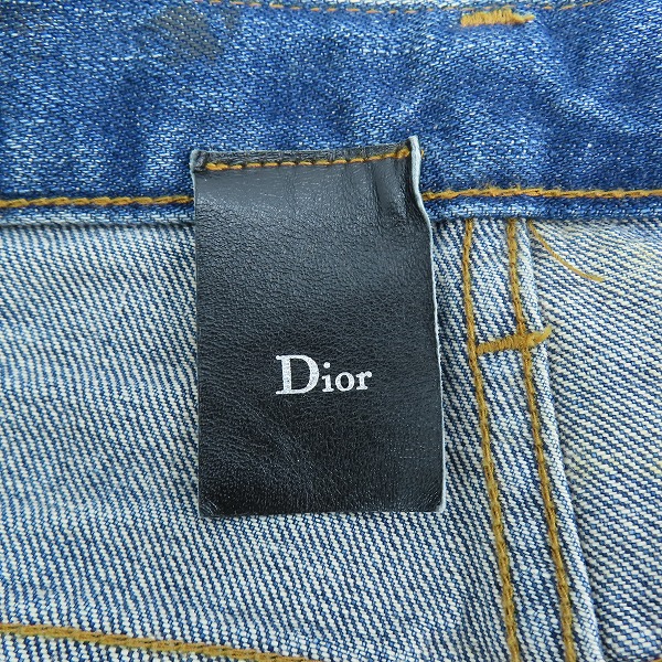 実際に弊社で買取させて頂いたDior HOMME/ディオールオム エディ期 アーカイブ ラスターコーティング デニム/46の画像 3枚目