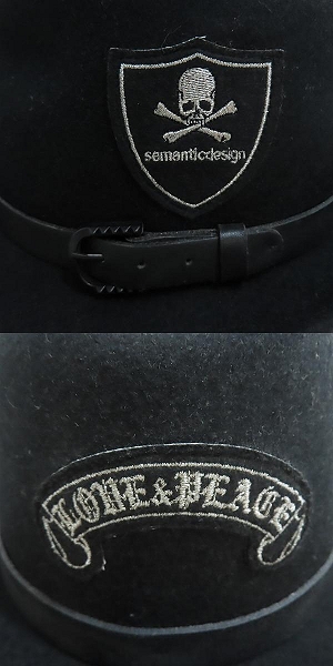 実際に弊社で買取させて頂いたRoen/ロエン×semantic design/セマンティックデザイン スカル ワッペン ハット/帽子の画像 8枚目