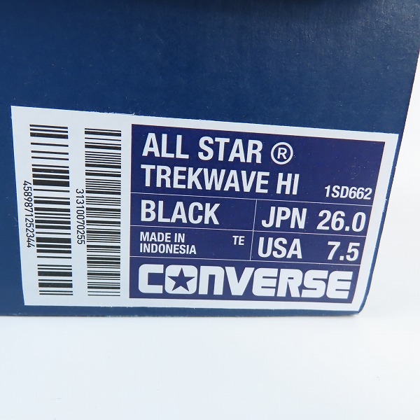 実際に弊社で買取させて頂いたCONVERSE/コンバース ALL STAR TREKWAVE HI/オールスター トレックウェーブ ハイ ハイカット スニーカー 1SD662/26の画像 9枚目