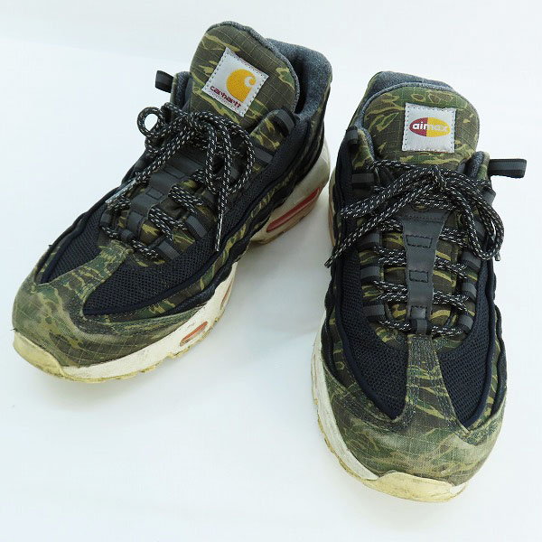 実際に弊社で買取させて頂いたNIKE/ナイキ エアマックス 95 WIP "カーハート" ブラック/トータルオレンジ セイル AV3866-001/26.5