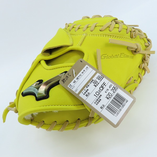 実際に弊社で買取させて頂いた【未使用】MIZUNO/ミズノ ジュニア 少年軟式用グラブ 捕手用/キャッチャー 野球グローブ グローバルエリート 號SAKEBI M-R型 の画像 0枚目