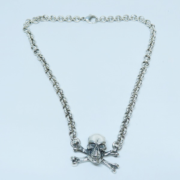 実際に弊社で買取させて頂いたCRAZY PIG/クレイジーピッグ クロスボーン スカルネックレス/ペンダントの画像 4枚目