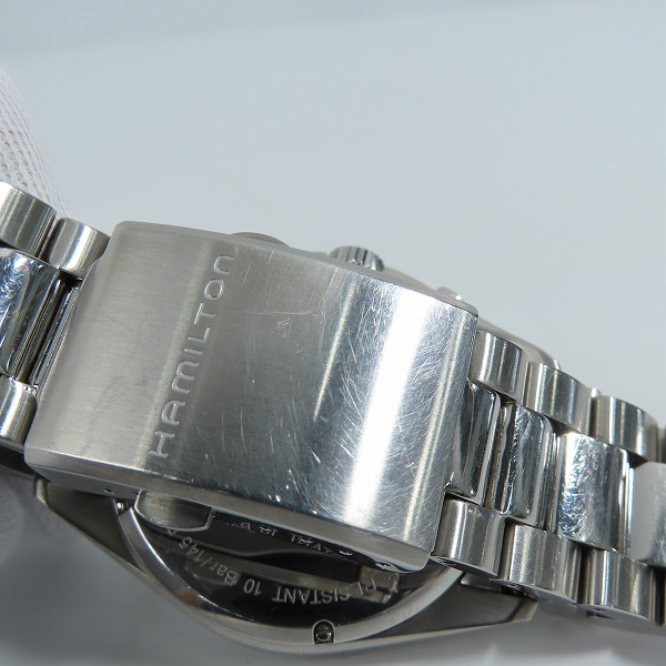 実際に弊社で買取させて頂いたHAMILTON/ハミルトン Khaki カーキ パイロット クロノグラフクォーツ H765120【動作未確認】の画像 5枚目