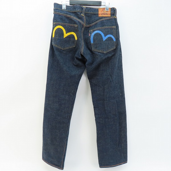 実際に弊社で買取させて頂いたEVISU/エヴィス Lot.2000 No.1 SPECIAL カモメペイント デニムパンツ/35×35の画像 1枚目