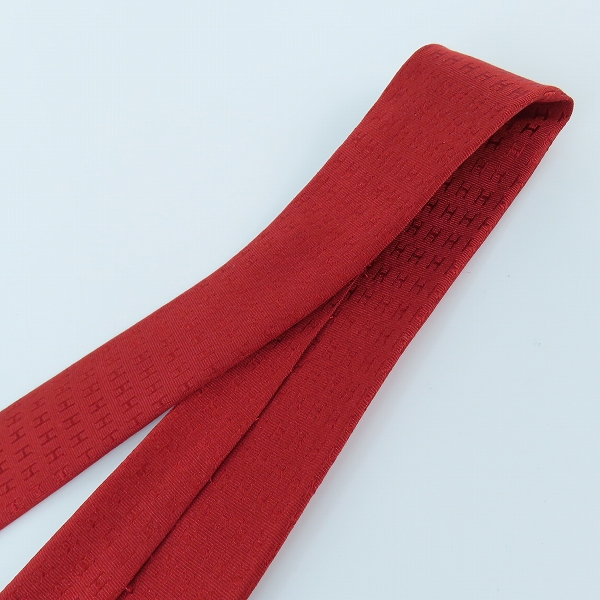 実際に弊社で買取させて頂いたHERMES/エルメス  H柄 シルク ネクタイの画像 5枚目