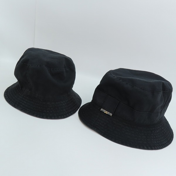 実際に弊社で買取させて頂いたBURBERRY LONDON/バーバリーロンドン他 リバーシブル チェック柄 バケットハット 2点セット の画像 1枚目