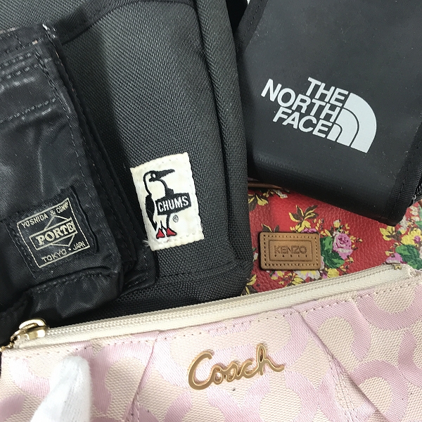 実際に弊社で買取させて頂いた【おまとめ】PORTER/ポーター THE NORTH FACE/ノースフェイス CHUMS/チャムス KENZO/ケンゾー COACH/コーチ 他 ポーチ 等の画像 1枚目