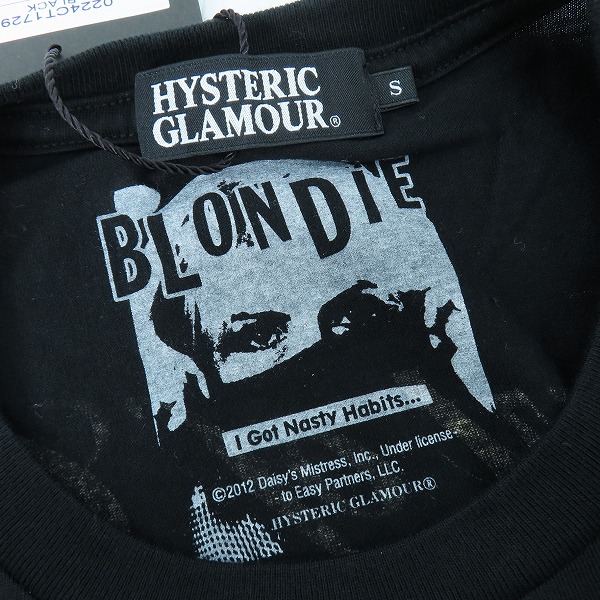 実際に弊社で買取させて頂いた【未使用】HYSTERIC GLAMOUR/ヒステリックグラマー BLONDIE Heart of Glass 半袖Tシャツ 0224CT17/Sの画像 2枚目