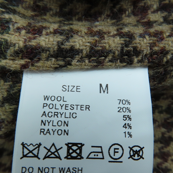 実際に弊社で買取させて頂いたTOMORROWLAND/トゥモローランド 千鳥格子 ウール/レーヨン混 ジャケット /Mの画像 3枚目