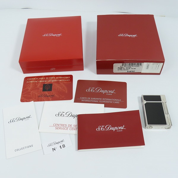 実際に弊社で買取させて頂いたS.T.Dupont/S.T.デュポン GATSBY/ギャッツビー ガスライター 黒漆×シルバー 18787の画像 8枚目