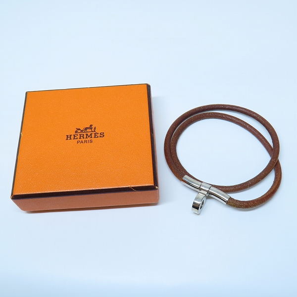 実際に弊社で買取させて頂いたHERMES/エルメス キテ レザー チョーカーの画像 6枚目