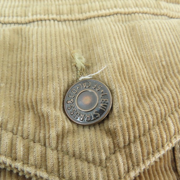 実際に弊社で買取させて頂いたLEVIS/リーバイス スモールe コーデュロイジャケット 1970年代 70505-1523/38の画像 6枚目