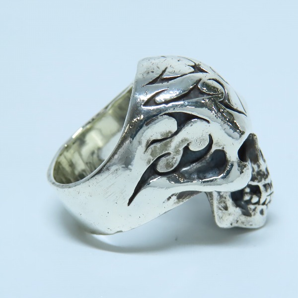 実際に弊社で買取させて頂いたCRAZY PIG/クレイジーピッグ トライバルスカルリング/17.5号の画像 4枚目