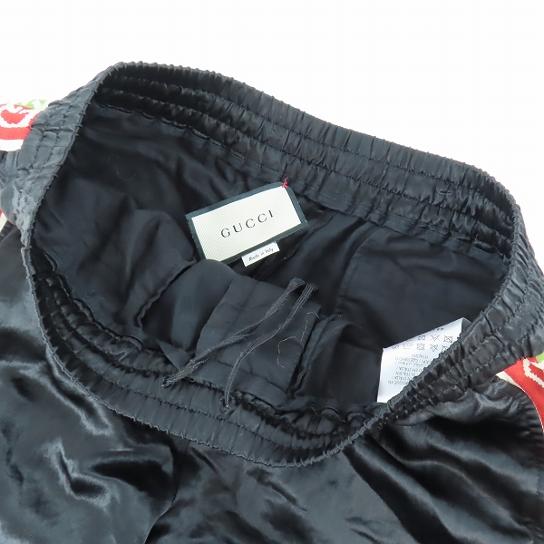 実際に弊社で買取させて頂いた【JPタグ】GUCCI/グッチ サイドロゴパンツ/GG/シェリーライン 619070/46の画像 6枚目