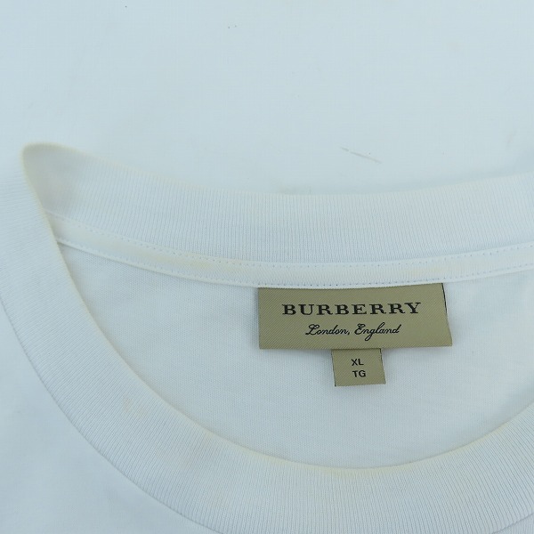 実際に弊社で買取させて頂いたBURBERRY London England/バーバリーロンドン イングランド ロゴ胸刺繍 クルーネック Tシャツ 8007830/XLの画像 6枚目