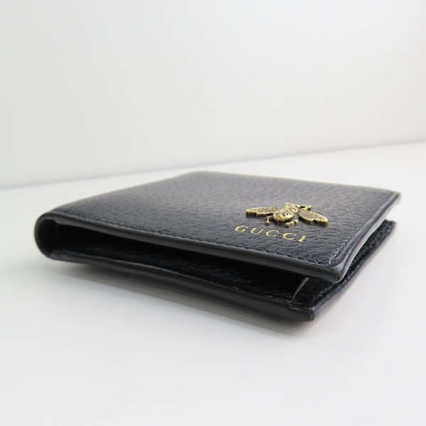 実際に弊社で買取させて頂いたGUCCI/グッチ アニマリエ ビー/蜂 レザー 二つ折り 財布 ウォレットの画像 2枚目