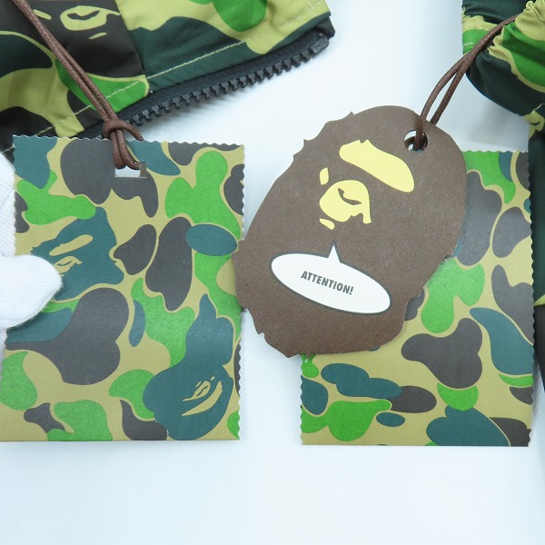 実際に弊社で買取させて頂いた 【未使用】A BATHING APE/アベイジングエイプ KID SABC CAMO MILO HOODIE JACKET/BEACH SHORTS/セットアップ 子供服/140の画像 5枚目