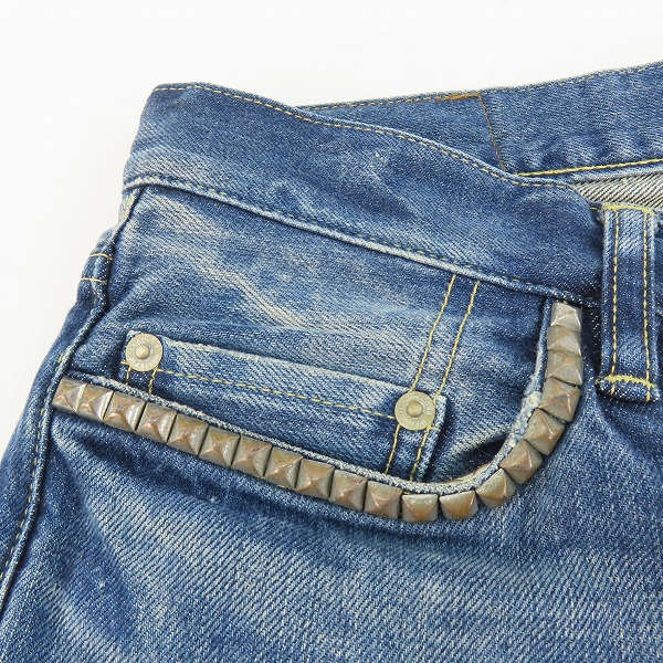 実際に弊社で買取させて頂いたHYSTERIC GLAMOUR/ヒステリックグラマー CR加工 デニムパンツ 0241AP09 31の画像 6枚目