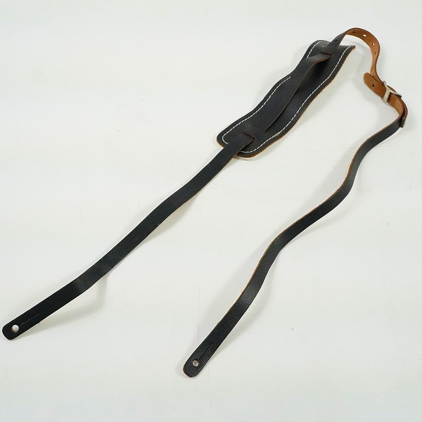 実際に弊社で買取させて頂いた【ノーブランド扱い】 MADE IN USA レザー ストラップ ギターストラップ ベースストラップ ブラックの画像 1枚目