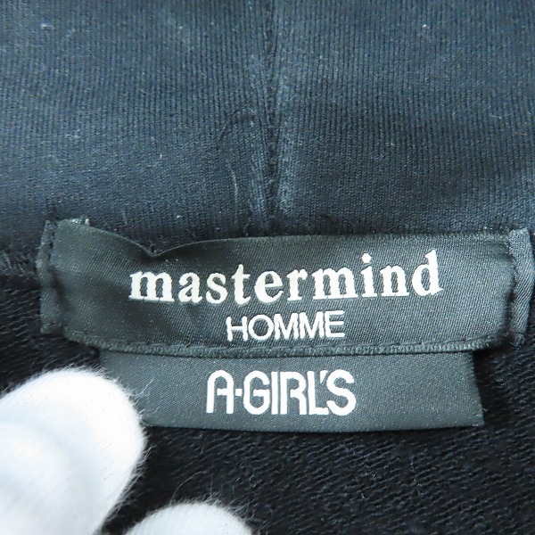 実際に弊社で買取させて頂いたmastermind HOMME×A-GIRL'S/マスターマインド×エイガールズ ゴールドロゴプリントパーカー 15AWMM-SW87-05/Lの画像 2枚目