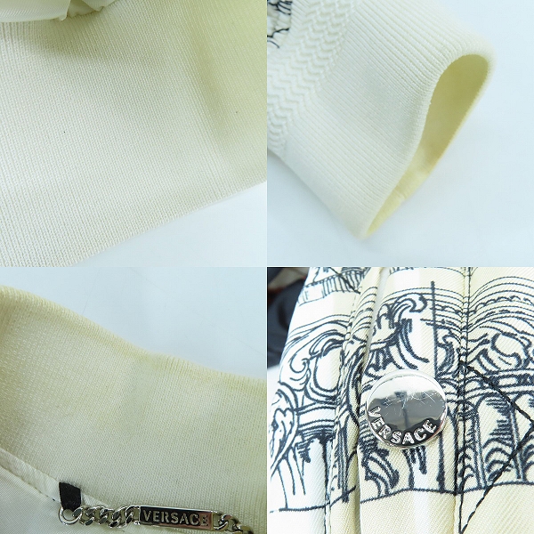 実際に弊社で買取させて頂いた【JPタグ】VERSACE/ヴェルサーチ 総柄 キルティング ボンバージャケット/MA-1 A77521/44の画像 7枚目