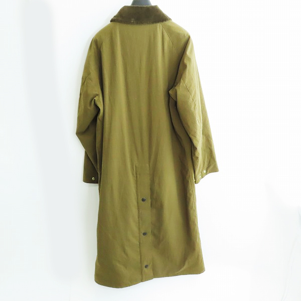 実際に弊社で買取させて頂いたBarbour/バブアー OS BURGHLEY-MU-TECH/ナイロン カーキ ロングコート 2002271/36の画像 1枚目