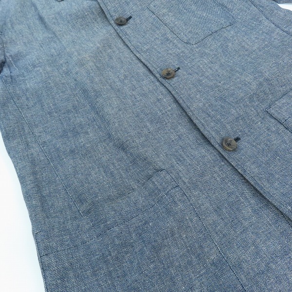 実際に弊社で買取させて頂いたBrioni/ブリオーニ ウール/リネン コート インディゴ Lの画像 7枚目