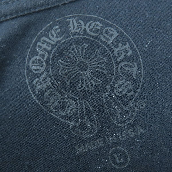 実際に弊社で買取させて頂いた【JPタグ】CHROME HEARTS NEON PINK STRIPE LOGO L/S T-SHIRT ロングＴシャツ 2212-304-0244/Lの画像 2枚目