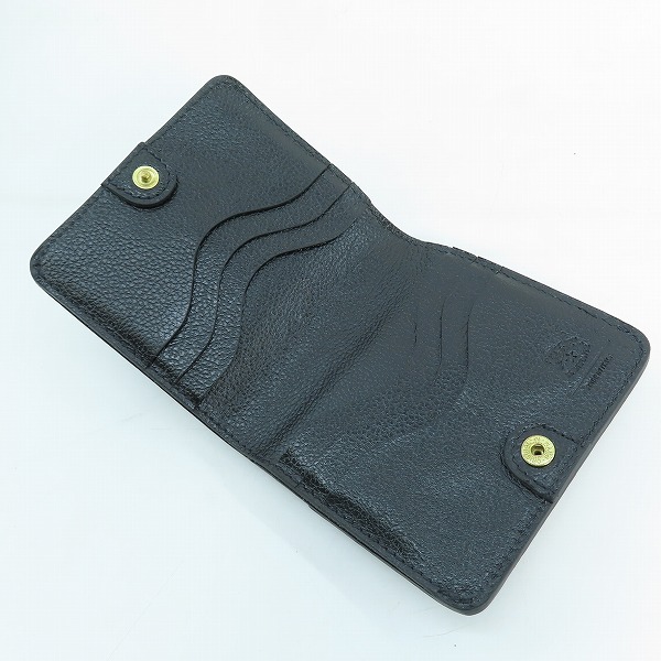 実際に弊社で買取させて頂いたIL BISONTE/イルビゾンテ 2024AW ボックスフラップ スクエア レザーウォレット/財布の画像 4枚目