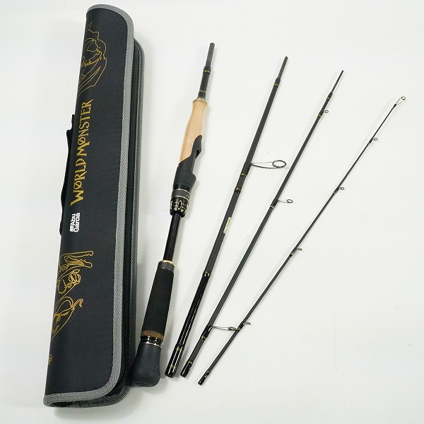 実際に弊社で買取させて頂いたAbuGarcia/アブガルシア WMS-684ML WORLD MONSTER ワールドモンスター 4ピース スピニングロッド ルアーロッド ケース付き