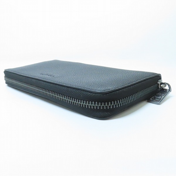 実際に弊社で買取させて頂いたCOACH/コーチ ラウンドジップ/ファスナー 長財布 カーフレザー ブラック 58102の画像 2枚目