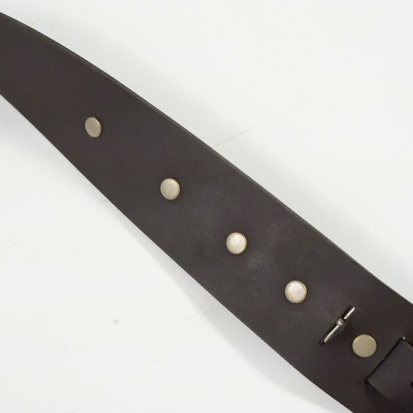 実際に弊社で買取させて頂いたTakamine/タカミネ レザー調 ダークブラウン アコースティックギター ストラップの画像 7枚目