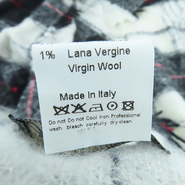 実際に弊社で買取させて頂いたFaliero Sarti/ファリエロ サルティ カシミア/シルク チェック柄ストールの画像 2枚目