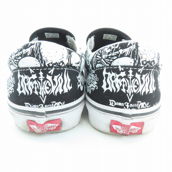 実際に弊社で買取させて頂いたVANS/バンズ スカル柄 CLASSIC SLIP-ON Forgotten Bones クラシック スリッポン ブラック VN0A4BV3V8V/27.5の画像 1枚目