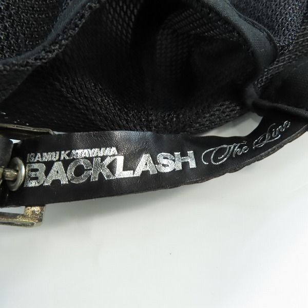 実際に弊社で買取させて頂いたISAMU KATAYAMA BACKLASH/バックラッシュ The Line シープレザー クロコダイル メッシュキャップ T-095 の画像 5枚目
