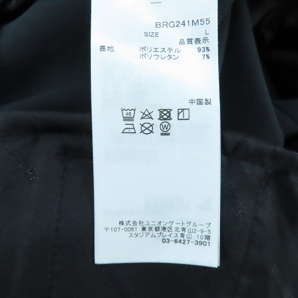 実際に弊社で買取させて頂いた【未使用】BRIEFING/ブリーフィング ゴルフウェア MENS PIQUE SINGLE PLEATED DRESS PANTS パンツ ブラック BRG241M55 Lの画像 3枚目