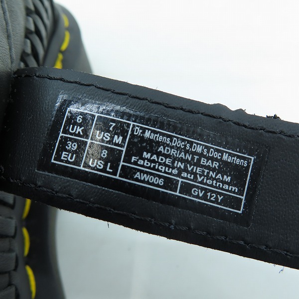 実際に弊社で買取させて頂いたDr.Martens/ドクターマーチンADRIAN T BAR/エイドリアンＴバー シューズ AW006/UK6の画像 4枚目