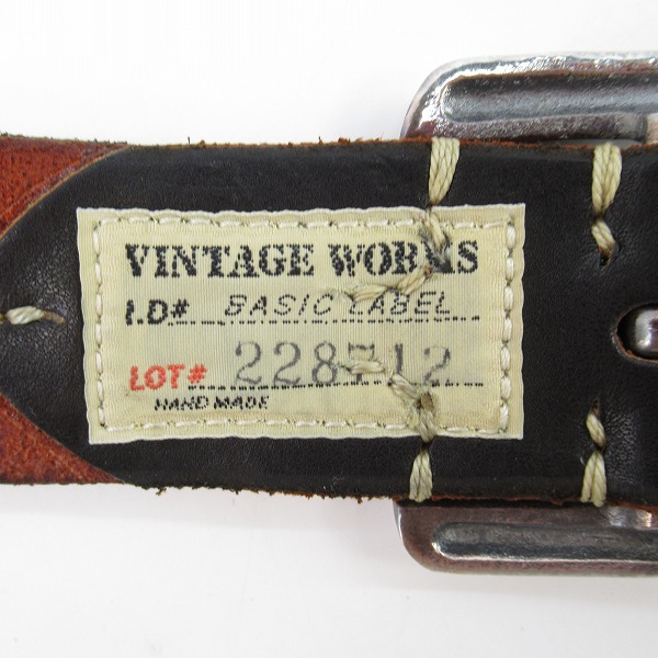 実際に弊社で買取させて頂いたVINTAGE WORKS/ヴィンテージ ワークス レザーベルト DH5536 33/84の画像 3枚目