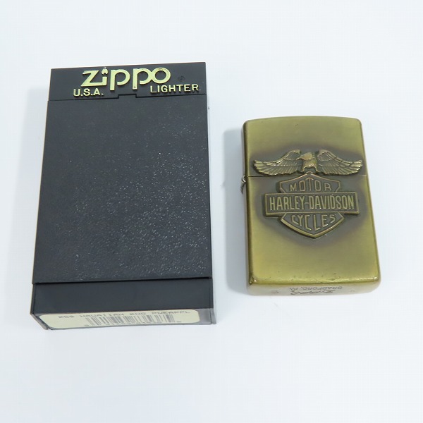 実際に弊社で買取させて頂いたZIPPO/ジッポー HARLEY-DAVIDSON/ハーレーダビッドソン メタル貼り 1991年製の画像 7枚目